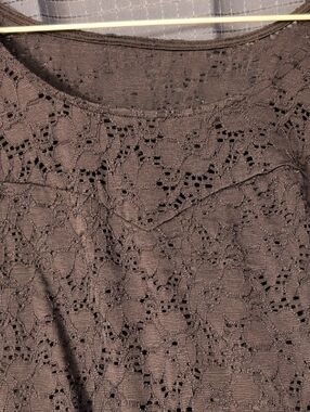 NWOT Jessica London Lined Black Lace Scoop Neck Top